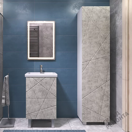 Фото Пенал напольный Vigo Geometry 450 pn.GEO.45, бетон купить в Благовещенске: цена, описание, фото. Интернет-магазин 3