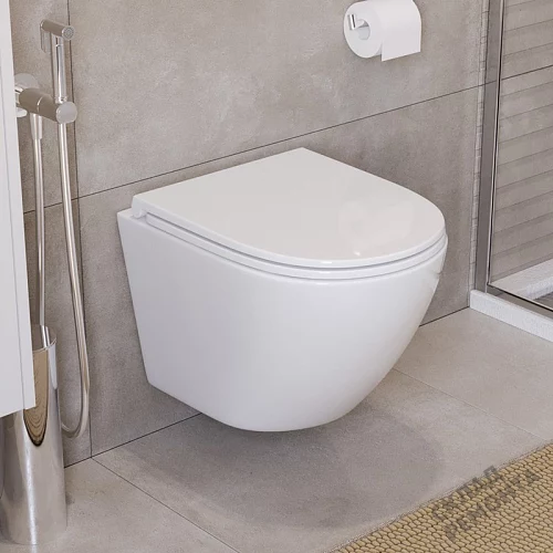 Фото Унитаз подвесной BelBagno Uno BB3105CHR/SC безободковый купить в Благовещенске: цена, описание, фото. Интернет-магазин 3