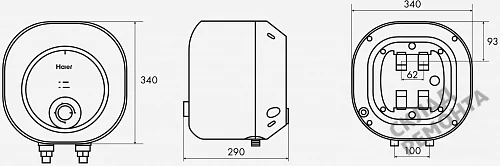 Фото Водонагреватель накопительный Haier ES10V-MQ1, 10 л – купить в Благовещенске: цена, описание, фото. Интернет-магазин 6