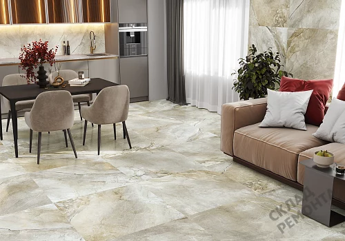 Фото Керамогранит лаппатированный Alma Ceramica Вулкано GFU6060VLC04L бежевый 600*600*9 – купить в Благовещенске: цена, описание, фото. Интернет-магазин 4