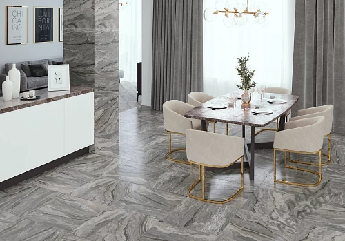 Фото Керамогранит лаппатированный Alma Ceramica Аркадия GFU04ARC70L серый 600*600*9 – купить в Благовещенске: цена, описание, фото. Интернет-магазин 2