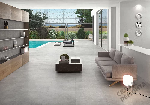 Фото Керамогранит матовый Steppe Ceramics Concrete Grey серый 600*600*9 – купить в Благовещенске: цена, описание, фото. Интернет-магазин 2