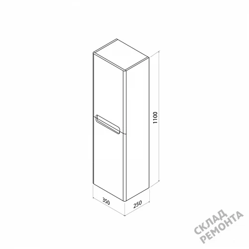 Фото Пенал подвесной Iddis Эдифис EDI35W0i97, белый купить в Благовещенске: цена, описание, фото. Интернет-магазин 4