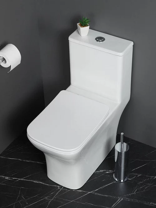 Фото Унитаз моноблок BelBagno Neon BB8617CPR-MN/SC безободковый купить в Благовещенске: цена, описание, фото. Интернет-магазин 1