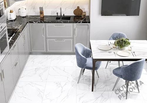 Фото Керамогранит лаппатированный Alma Ceramica Невада GFU6060NVD07L белый 600*600*9 – купить в Благовещенске: цена, описание, фото. Интернет-магазин 5