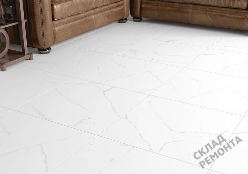 Фото Керамогранит матовый Alma Ceramica Каррара GFU04CRR00R светло-серый 600*600*9 – купить в Благовещенске: цена, описание, фото. Интернет-магазин 2