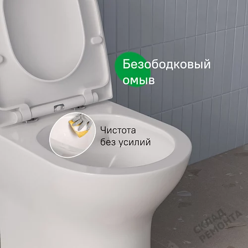 Фото Унитаз компакт напольный Iddis Зодиак Икс ZODRDSEi24 безободковый купить в Благовещенске: цена, описание, фото. Интернет-магазин 4