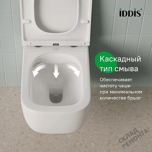 Фото Унитаз подвесной Iddis Бридж BRIRNSEi25 безободковый купить в Благовещенске: цена, описание, фото. Интернет-магазин 3