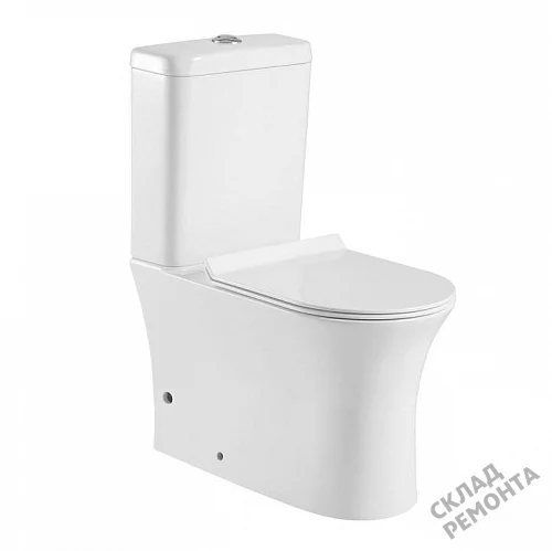 Фото Унитаз напольный Aquanet Roll-C 210764 безободковый купить в Благовещенске: цена, описание, фото. Интернет-магазин 1