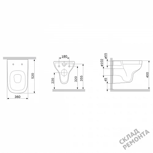 Фото Унитаз подвесной Am.Pm Spirit V2.0 C701700WH безободковый купить в Благовещенске: цена, описание, фото. Интернет-магазин 3