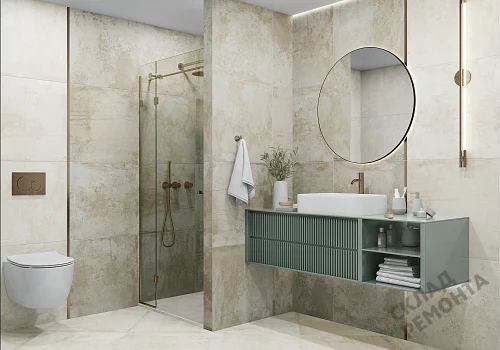 Фото Керамогранит матовый Alma Ceramica Цементо GFU6060CMT04R бежевый 600*600*9 – купить в Благовещенске: цена, описание, фото. Интернет-магазин 5