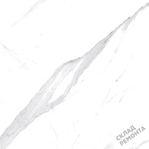 Фото Керамогранит матовый Steppe Ceramics Statuario White белый 600*600*9,5 – купить в Благовещенске: цена, описание, фото. Интернет-магазин 3
