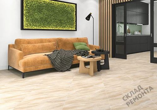 Фото Керамогранит лаппатированный Alma Ceramica Слэйт Рок GFU04SLR40L бежевый 600*600*9 – купить в Благовещенске: цена, описание, фото. Интернет-магазин 2