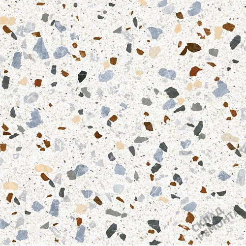 Фото Керамогранит матовый Steppe Ceramics Chips White белый 600*600*9 – купить в Благовещенске: цена, описание, фото. Интернет-магазин 1
