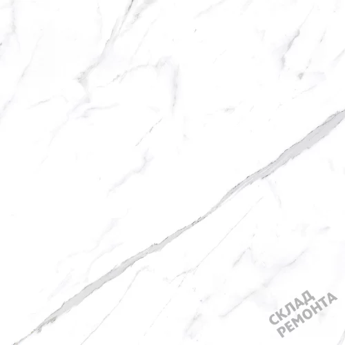 Фото Керамогранит матовый Steppe Ceramics Statuario White белый 600*600*9,5 – купить в Благовещенске: цена, описание, фото. Интернет-магазин 2