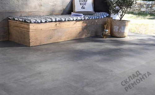 Фото Керамогранит матовый Steppe Ceramics Concrete Antracite серый 600*600*9 – купить в Благовещенске: цена, описание, фото. Интернет-магазин 2
