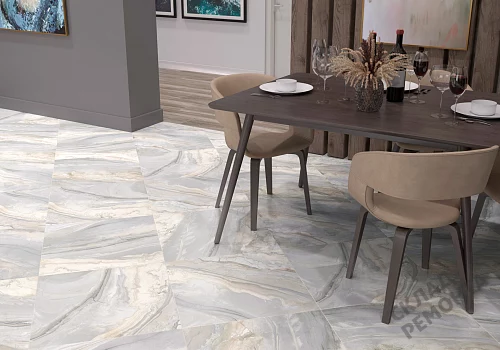 Фото Керамогранит лаппатированный Alma Ceramica Мэджик GFU04MGC64L серый 600*600*9 – купить в Благовещенске: цена, описание, фото. Интернет-магазин 2