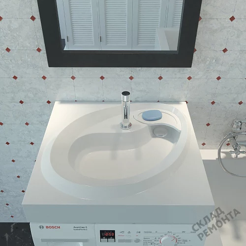 Фото Раковина над стиральной машиной Madera Ameli 550, 60 см купить в Благовещенске: цена, описание, фото. Интернет-магазин 2